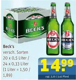 Getränke Arena Beck's bier Angebot