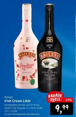 KONSUM Baileys irish cream likör original Angebot