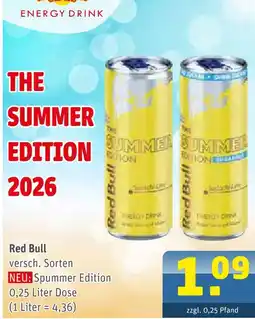 Getränke Arena Red bull spummer edition Angebot