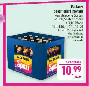 Marktkauf Paulaner spezi Angebot