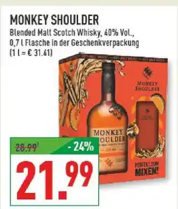 Marktkauf Monkey shoulder blended malt scotch whisky Angebot