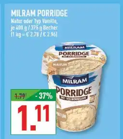 Marktkauf Milram porridge natur Angebot