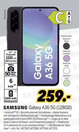 MEDIMAX Samsung galaxy a36 5g (128gb) awesome black Angebot