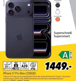 MEDIMAX Apple iphone 17 pro max (256gb) Angebot