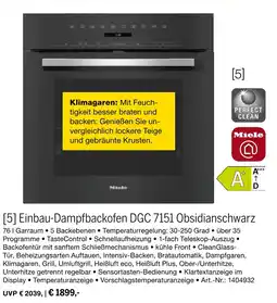 MEDIMAX Miele einbau-dampfbackofen dgc 7151 obsidian schwarz Angebot