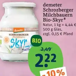 tegut Schrozberger milchbauern bio-skyr Angebot