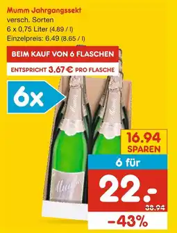 Netto Marken-Discount Mumm jahrgangssekt Angebot