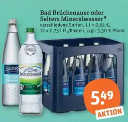 tegut Bad brückenauer oder selters mineralwasser Angebot