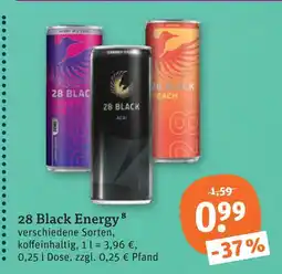 tegut 28 black energydrink Angebot