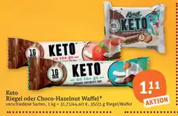 tegut Keto riegel oder choco-hazelnut waffel Angebot