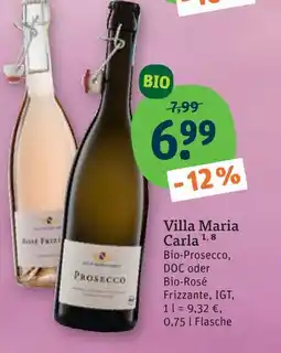 tegut Villa maria carla bio-prosecco Angebot