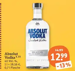 tegut Absolut vodka Angebot