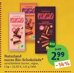tegut Naturland nucao bio-schokolade Angebot