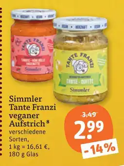 tegut Simmler tante franzi veganer aufstrich Angebot