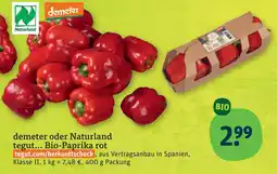 tegut Demeter oder naturland bio-paprika rot Angebot