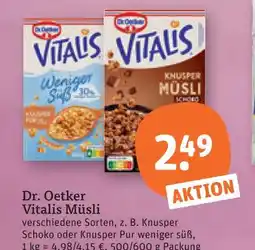 tegut Dr. oetker vitalis müsli Angebot