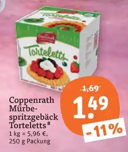 tegut Coppenrath mürbespritzgebäck torteletts Angebot