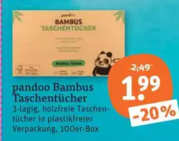 tegut Pandoo bambus taschentücher Angebot