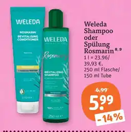 tegut Weleda shampoo oder spülung rosmarin Angebot