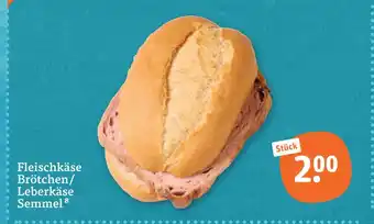 tegut Fleischkäse brötchen/leberkäse semmel Angebot