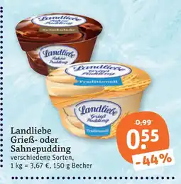 tegut Landliebe grieß- oder sahnepudding Angebot