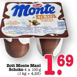 E-Center Zott monte maxi schoko Angebot