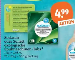 tegut Sodasan oder sonett ökologische spülmaschinen-tabs Angebot