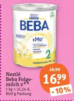 tegut Nestlé beba folgemilch 2 Angebot