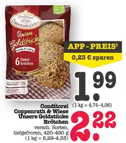 E-Center Coppenrath & wiese unsere goldstücke dinkel-brötchen Angebot