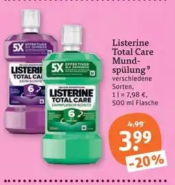 tegut Listerine total care mundspülung Angebot