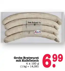 E-Center Scheck-in manufaktur grobe bratwurst mit kalbfleisch Angebot