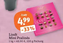 tegut Lindt mini pralinés Angebot