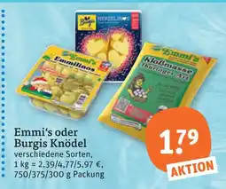 tegut Emmi's emmi‘s oder burgis knödel Angebot