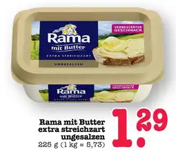E-Center Rama mit butter extra streichzart ungesalzen Angebot