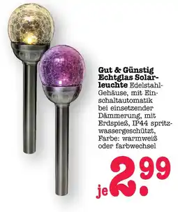 E-Center Gut & günstig echtglas solarleuchte Angebot
