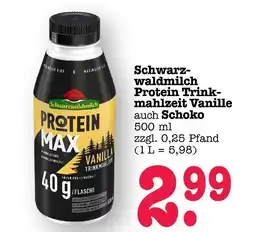 E-Center Schwarzwaldmilch protein trinkmahlzeit vanille Angebot
