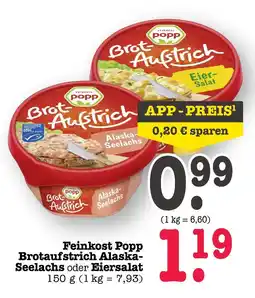 E-Center Feinkost popp brotaufstrich alaska-seelachs Angebot