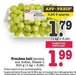 E-Center Edeka trauben hell kernlos Angebot