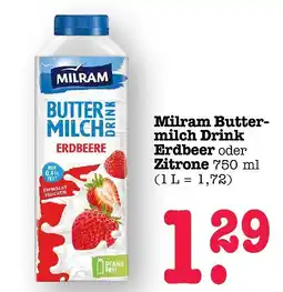 E-Center Milram buttermilch drink erdbeer Angebot