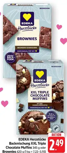 Edeka Edeka herzstücke xxl triple chocolate muffins Angebot
