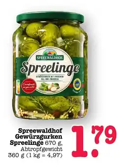 E-Center Spreewaldhof spreelinge gewürzgurken Angebot