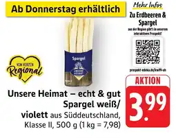Edeka Unsere heimat spargel weiß/violett Angebot