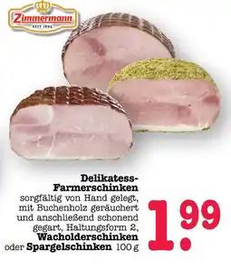 E-Center Zimmermann delikatess-farmerschinken Angebot