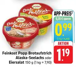 Edeka Feinkost popp brotaufstrich alaska-seelachs Angebot