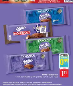Edeka Milka schokolade Angebot