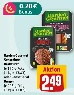 nahkauf Garden gourmet sensational bratwurst oder sensational burger Angebot