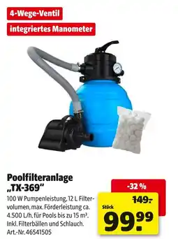 Hagebau Poolfilteranlage „tx-369“ Angebot
