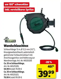 Hagebau Mr. gardener wandschlauchbox Angebot