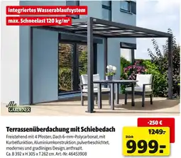 Hagebau Mr. gardener terrassenüberdachung mit schiebedach Angebot
