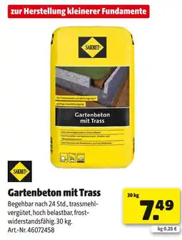 Hagebau Sakret gartenbeton mit trass Angebot
